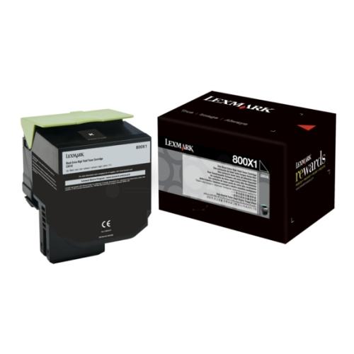 Lexmark tonerio kasetė juoda (80C0X10 / 800X1) (high capacity)