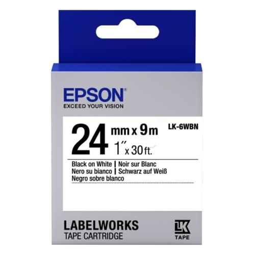 Epson spausdintuvo juosta juoda / balta (C53S656006 / LK6WBN)