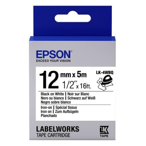 Epson etiketės juoda / balta (C53S654024 / LK4WBQ)