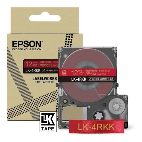 Epson etiketės raudona / auksas (C53S654033 / LK4RKK)