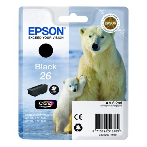 Epson spausdinimo kasetė juoda (C13T26014012 / 26)