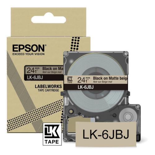 Epson etiketės juoda (C53S672092 / LK6JBJ)