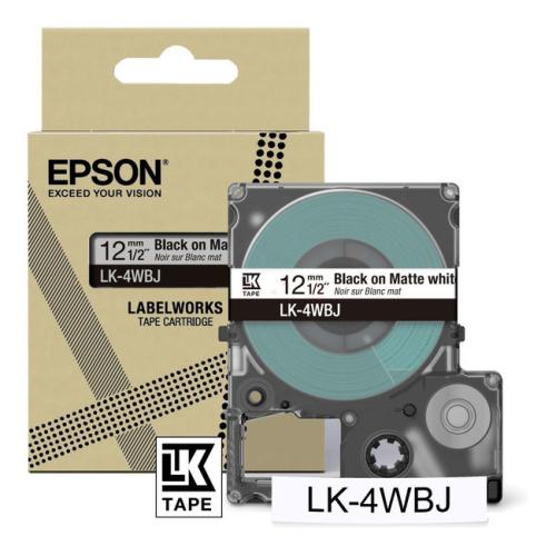 Epson etiketės juoda / balta (C53S672062 / LK4WBJ)