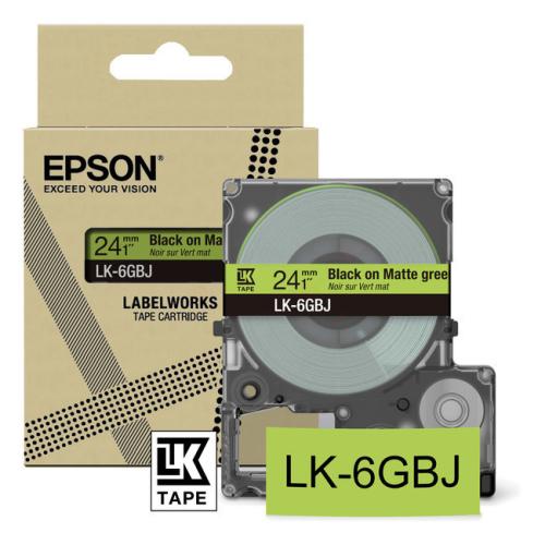 Epson etiketės juoda / permatomas (C53S672079 / LK6GBJ)
