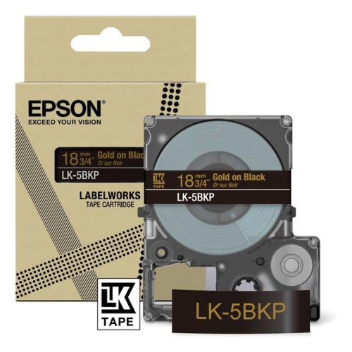 Epson etiketės juoda / auksas (C53S672095 / LK5BKP)