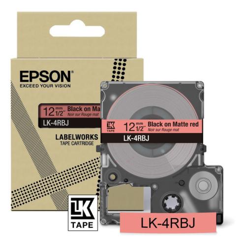 Epson etiketės juoda / raudona (C53S672071 / LK4RBJ)