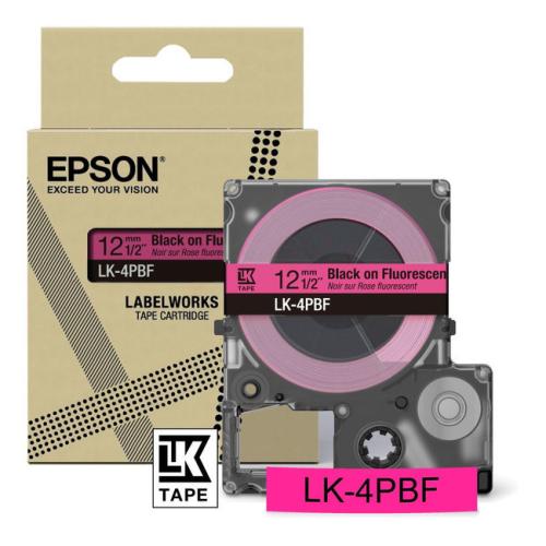 Epson etiketės black/rožinis (C53S672100 / LK4PBF)
