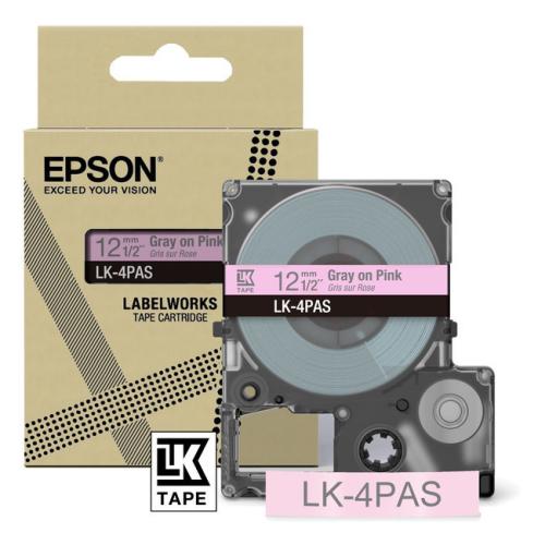Epson etiketės gray/rožinis (C53S672103 / LK4PAS)
