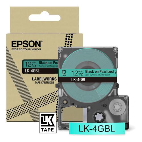 Epson etiketės juoda / žalia (C53S672102 / LK4GBL)