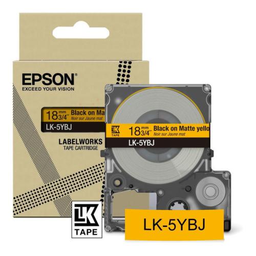 Epson etiketės juoda / geltona (C53S672075 / LK5YBJ)