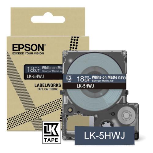 Epson etiketės mėlyna / balta (C53S672085 / LK5HWJ)