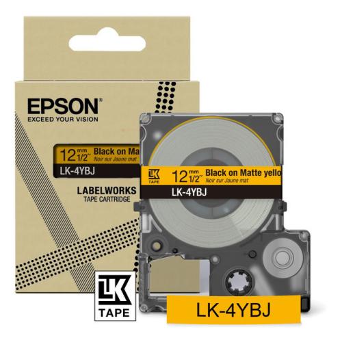 Epson etiketės juoda / geltona (C53S672074 / LK4YBJ)