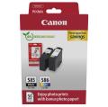 Canon rašalo kasetė / fotopopierius juoda / spalva (6205C004 / PG585CL586) (Dviguba pakuotė, multipack)